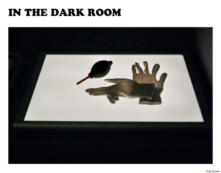 in the dark room