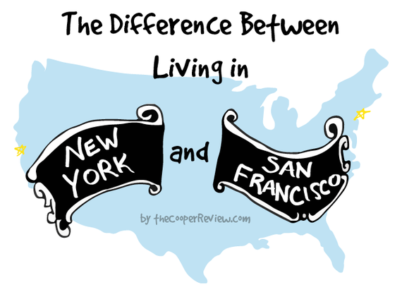 The Difference Between Living in New York and San Francisco The Difference Between Living in New York and San Francisco